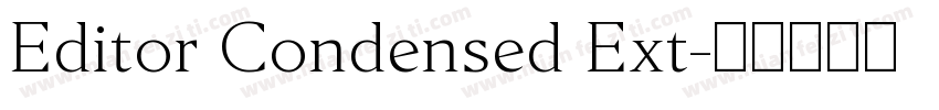 Editor Condensed Ext字体转换